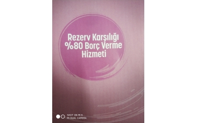REZERV KARŞILIĞI %80 BORÇ VERME HİZMETLERİ