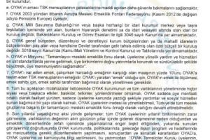 ÜYE MENFAATİNE ODAKLI BAĞIMSIZ OYAK YÖNETİM YAPISI KONULU YAZIMIZ