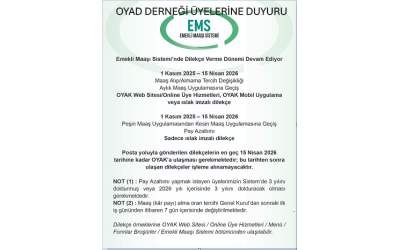 EMS Maaş sisteminde dilekçe verme tarihleri