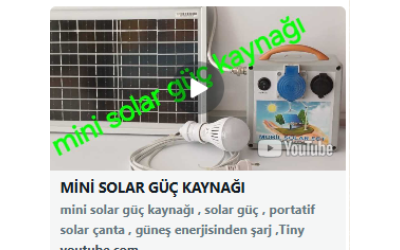 Mini Solar Güç Kaynağı