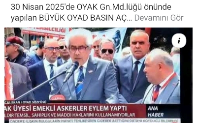 OYAD, 30 Nisan 2025, Genel Başkan Konuşması, ULUSAL KANAL Haberi