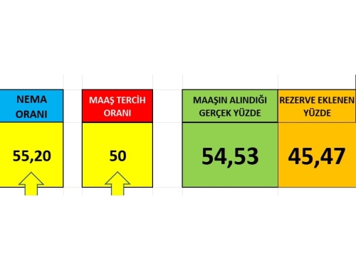 EMS MAAŞ ALMA TERCİH ORANI PROGRAMI