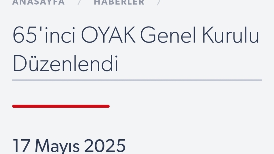 65nci Genel Kurul Düzenlendi 