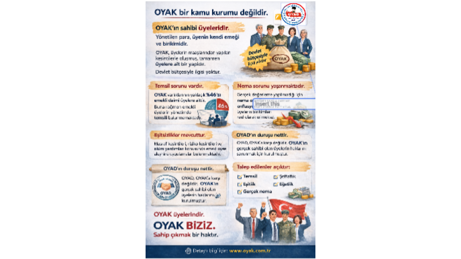OYAK BİR KAMU KURUMU DEĞİLDİR
