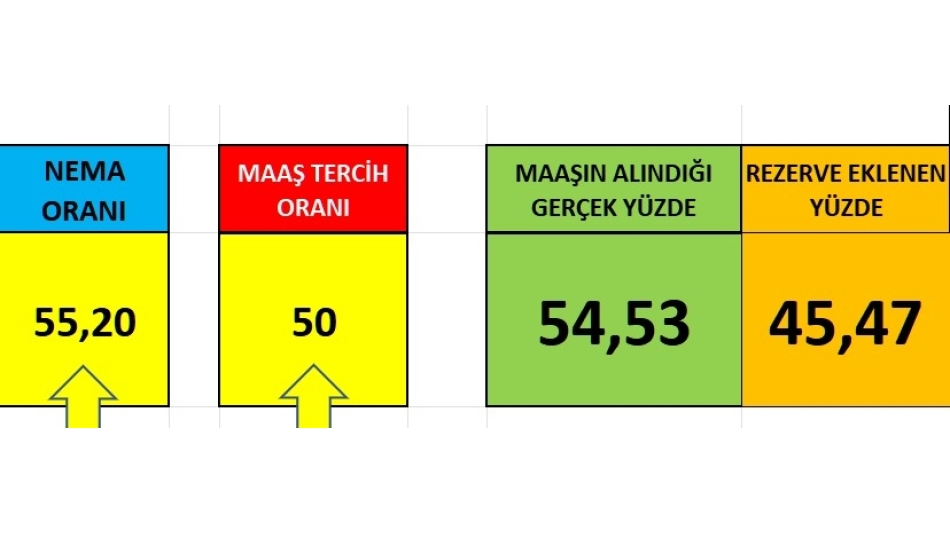 EMS MAAŞ ALMA TERCİH ORANI PROGRAMI